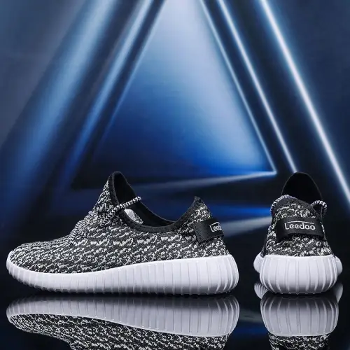 Leedoo Sepatu Pria Sneakers Casual Running Fashion Sport Sepatu Terbaru Kekinian Shoe Black Natural MR207