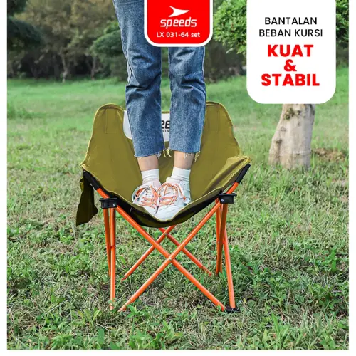 SPEEDS Meja Camping Lipat Set Meja Lipat Kursi Lipat Meja Piknik Camping Outdoor Portable 031-34