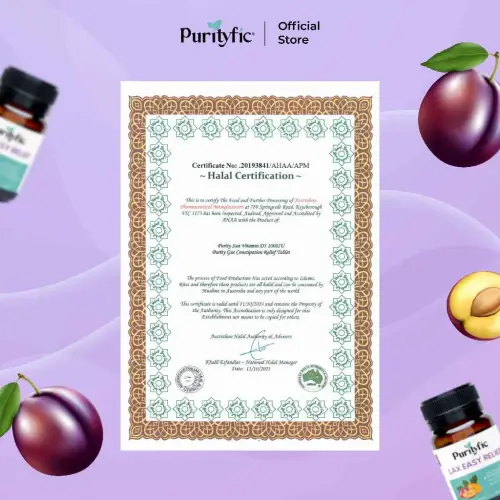 Purityfic Official Lax Easy Relief Vitamin Australia - Vitamin Pencegah Ambeien dan Wasir Terbaik