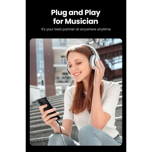 UGREEN Converter Splitter Type C To Jack 3.5mm For Oppo Mi Realme Vivo Audio, Call, Open Mic Game