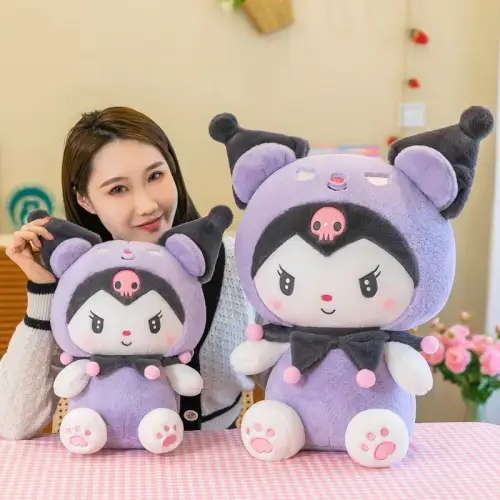 Boneka Kawali Kuromi Hot Plush Toys Anime Kid Dolls Boneka Kado Ulang Tahun uk 50cm dan 35cm
