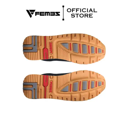 Femez Lite Berlin Sepatu Sneakers Pria / 39-48 Full Black Hitam Polos Bigsize Sport Casual Joging