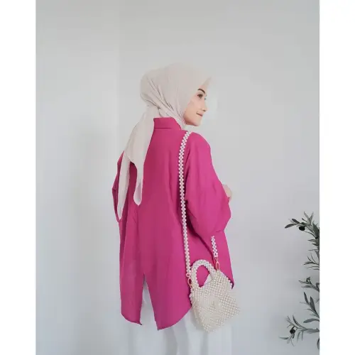 KEMEJA NELKA OVERSIZE LD 120 LINEN PREMIUM