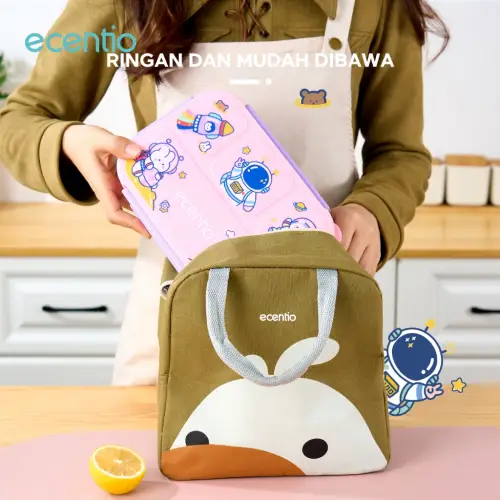 ecentio lunch box anak anak sekolah 1000ml 4 Skat Kotak Makan Tempat Makan bayi BPA FREE