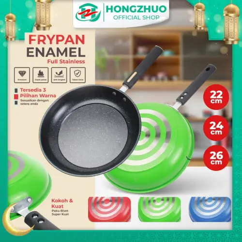 Hongzhuo Teflon Serbaguna Wajan Penggorengan Frypan Teflon Anti lengket 3 Ukuran
