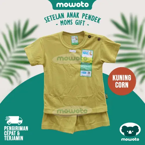 Setelan Moms Gift PENDEK Polos Kancing Pundak Terbaru Moms Gift Motherland