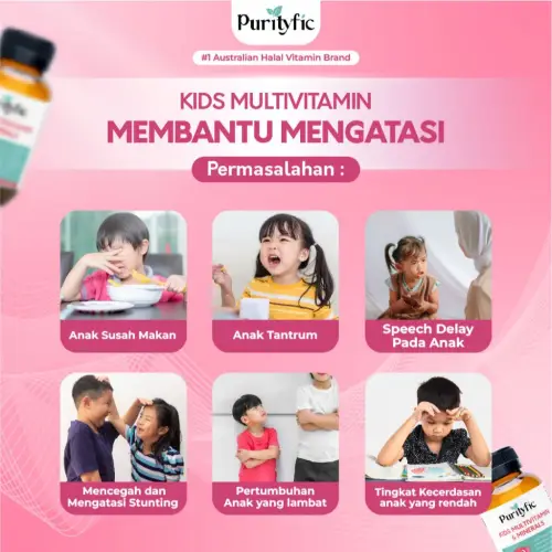 Purityfic Kids Multivitamin Australia Official - Peninggi Badan Terbaik Anak
