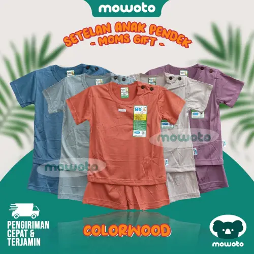 Setelan Moms Gift PENDEK Polos Kancing Pundak Terbaru Moms Gift Motherland