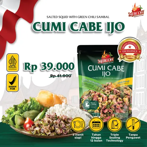 Mercon Merah Putih - Satuan || Cumi Cabe Ijo
