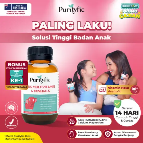 Purityfic Kids Multivitamin Australia Official - Peninggi Badan Terbaik Anak