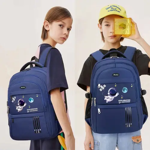 Aimilo Tas Sekolah Anak Laki Laki Tas Ransel Astronot Besar Tas Anak SD Untuk 6-12 Tahun