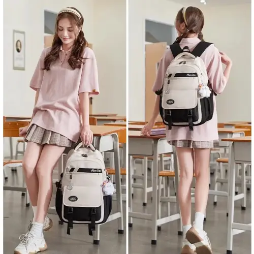 Aimilo Tas Ransel Anak Tas Sekolah Anak Perempuan Ins Anti Air Model Korea Tebal Kado Anak Untuk 6-15 Tahun