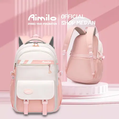 Tas Ransel Anak Perempuan Tas Sekolah Anak Ins Anti Air Model Korea Tebal Kado Anak Untuk 6-15 Tahun