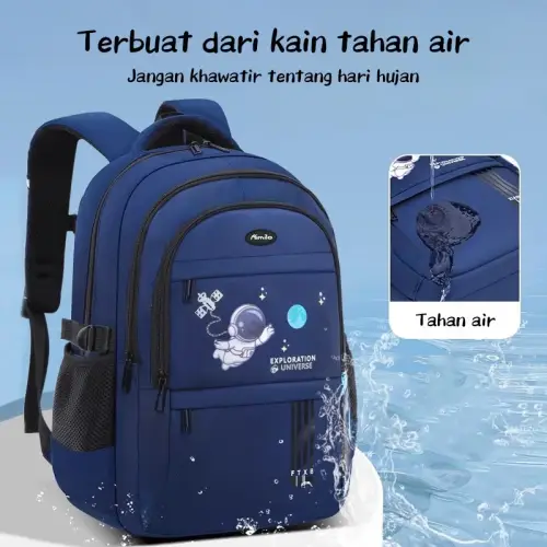 Aimilo Tas Sekolah Anak Laki Laki Tas Ransel Astronot Besar Tas Anak SD Untuk 6-12 Tahun