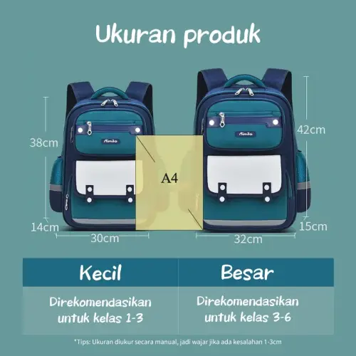 Aimilo Tas Ransel Sekolah Laki Laki Gaya Inggris Tas Ransel SD Tas Ransel Anak