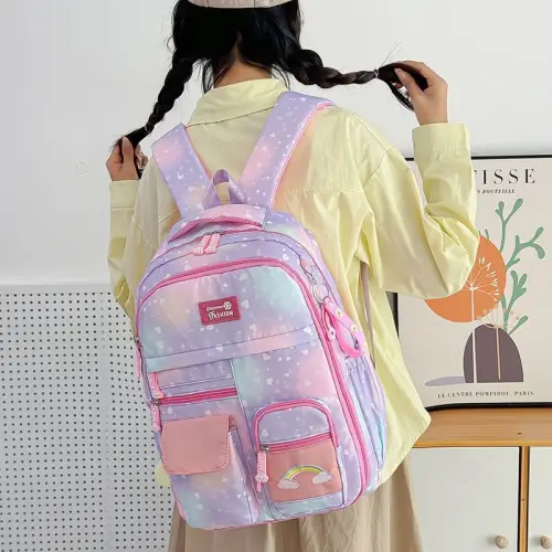 Aimilo Tas Sekolah Perempuan Tas Sekolah Anak Sd&Smp Tas Ransel Kapasitas Besar Tahan Air Kado Anak