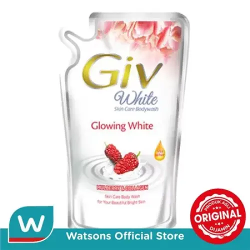 Giv White Sabun Mandi Cair Mulberry & Collagen Pouch 800ml
