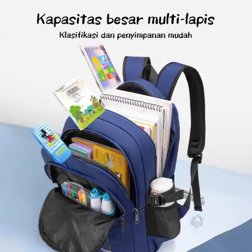 Aimilo Tas Sekolah Anak Laki Laki Tas Ransel Astronot Besar Tas Anak SD Untuk 6-12 Tahun