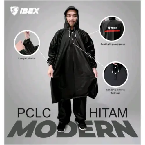 Jas hujan Mantel hujan Poncho Lengan celana Merek Ibex Modern