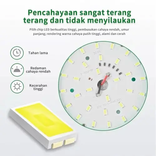 Benih Lampu Emergency Darurat Bulb LED Indoor Outdoor Rechargeable