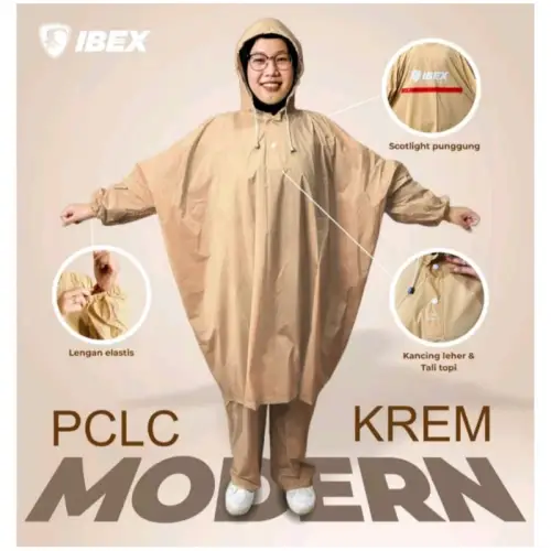 Jas hujan Mantel hujan Poncho Lengan celana Merek Ibex Modern
