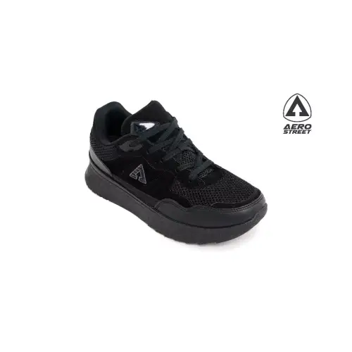 Aerostreet 37-44 Ortiz Hitam Hitam Hitam - Sepatu Sneakers Casual