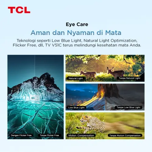 TCL 32 inch V51C - QLED - HDR 10 - Multiple Eye Care - Dolby Audio - Bezel-less (Model: 32V51C)