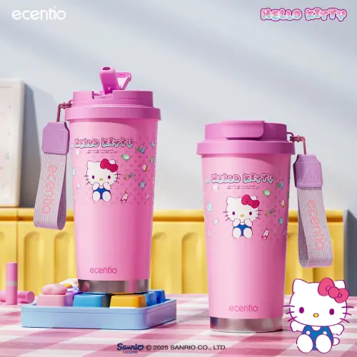 ecentio tumbler minum premium tahan dingin 24 jam botol stainless 316 portable tumblr 530ml