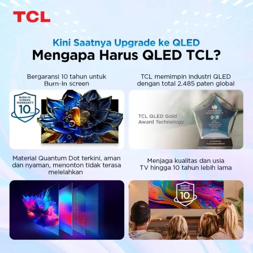 TCL 32 inch V51C - QLED - HDR 10 - Multiple Eye Care - Dolby Audio - Bezel-less (Model: 32V51C)