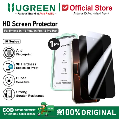 UGREEN Tempered Glass Anti Spy For iPhone 16 16 Plus 16 Pro 16 Pro Max HD Screen Protector