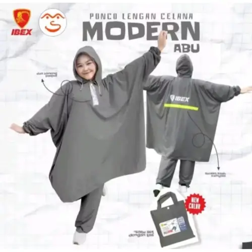 Jas hujan Mantel hujan Poncho Lengan celana Merek Ibex Modern