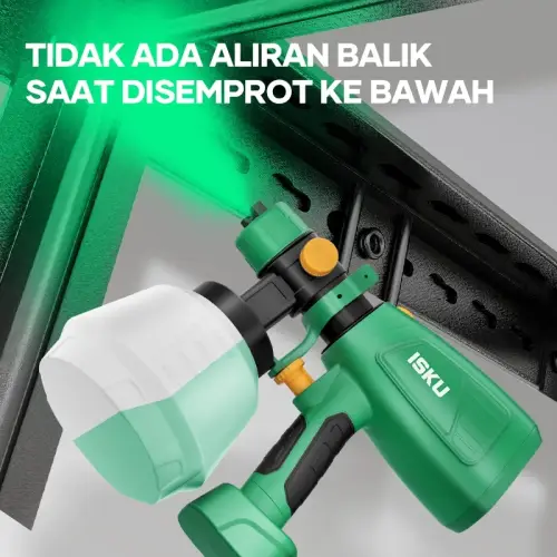 ISKU Spray gun elektrik 400W Alat Menyemprot Cat Mesin Semprot Cat Kapasitas 1000ml Paint Gun Paint Spray Paint Zoom