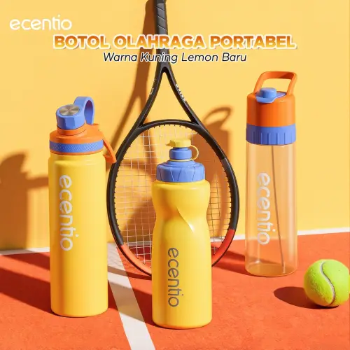 ecentio outdoor tumbler Stainless olahraga Vacuum sport aesthetic botol minum 650ml/750ml
