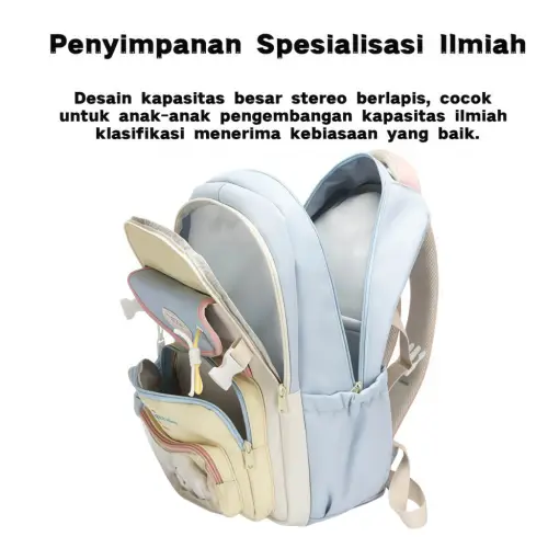 Panchayat tas sekolah korean style tas sekolah anak perempuan Kapasitas besar tahan air backpack wanita