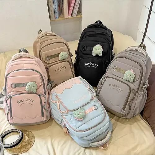 Tas Ransel Wanita Tahan Air Kapasitas Besar Tas Sekolah Korean Style Laptop 16 in Backpack