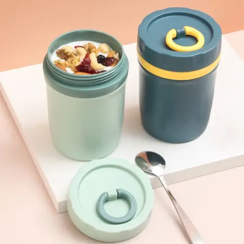 Lunch Box Set 1000ml+300ml Tas Bekal Kotak Makan Set Mangkok Sup Free Sendok