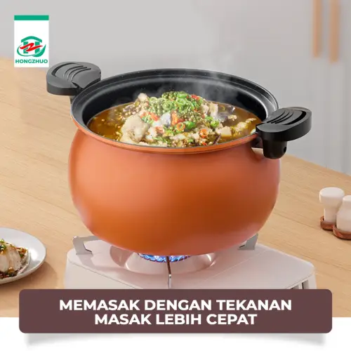 Hongzhuo Panci Presto 8 Liter Premium Quality Wajan Presto Kokoh Coating Batu Medis