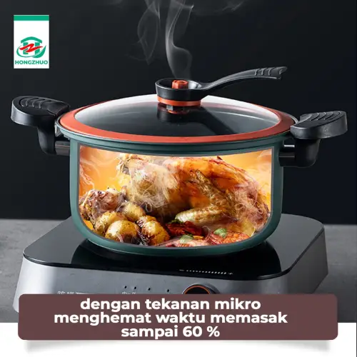 Hongzhuo Panci Presto 8 Liter Premium Quality Wajan Presto Kokoh Coating Batu Medis