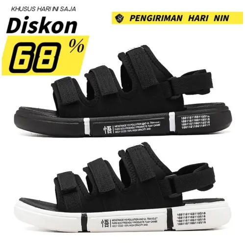 Sendal Pria Tiga tali + Satu Tali Belakang Yang Bisa Dilepas Sandal Pria