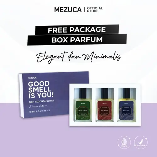 Parfum Mezuca Roll On Non Alkohol Series 18mL Free Box Eau de Perfume Wangi Tahan Lama