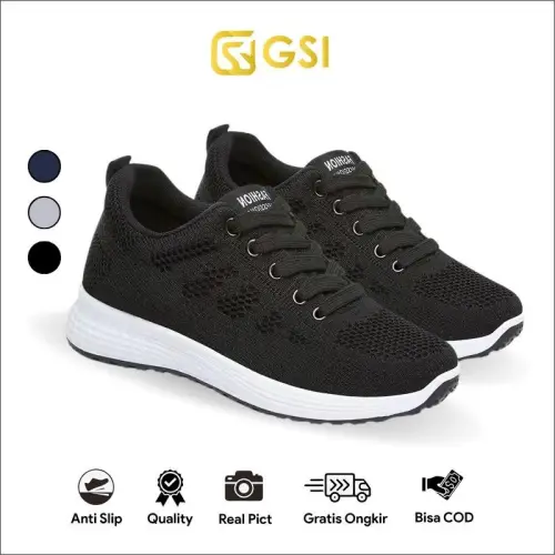 GSI Gischa 1346 NEW 2024 Sepatu Sneakers Rajut Wanita Casual Women Shoes Casual Sports Trendy 37-41