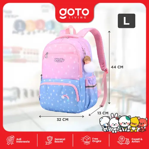Goto Rasel Tas Sekolah Anak Perempuan Ransel TK SD Kids Bag Backpack