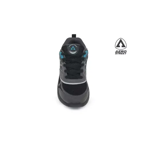Aerostreet Denver Sneakers Unisex Hitam/Abu/Tosca Sepatu Pria Wanita Casual Sporty Ringan Empuk