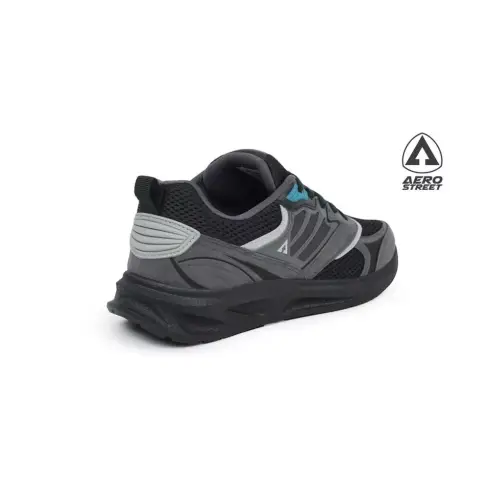 Aerostreet Denver Sneakers Unisex Hitam/Abu/Tosca Sepatu Pria Wanita Casual Sporty Ringan Empuk